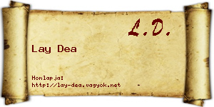 Lay Dea névjegykártya